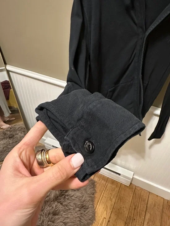 Polo by Ralph Lauren Black Hooded Lightweight Shirt Jacket - Picture 6 of 8